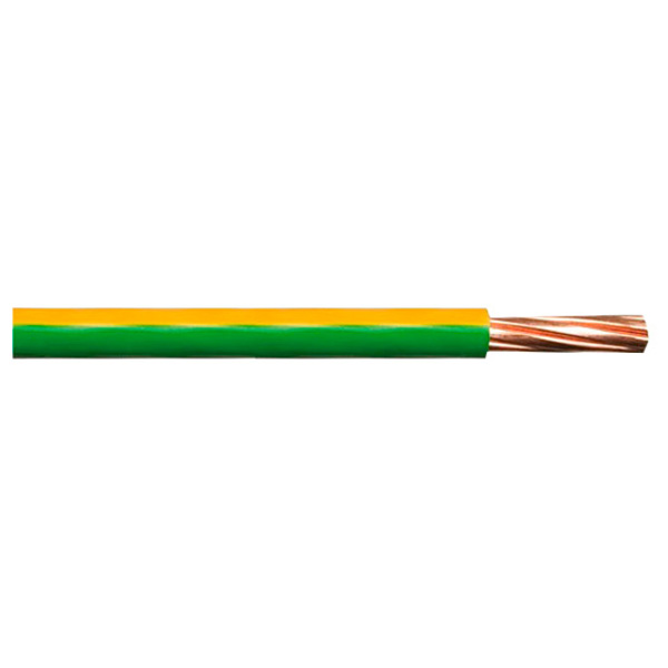 6491X Green & Yellow 1.5mm2 Round Single Core Conduit Cable 5 Metre Coil