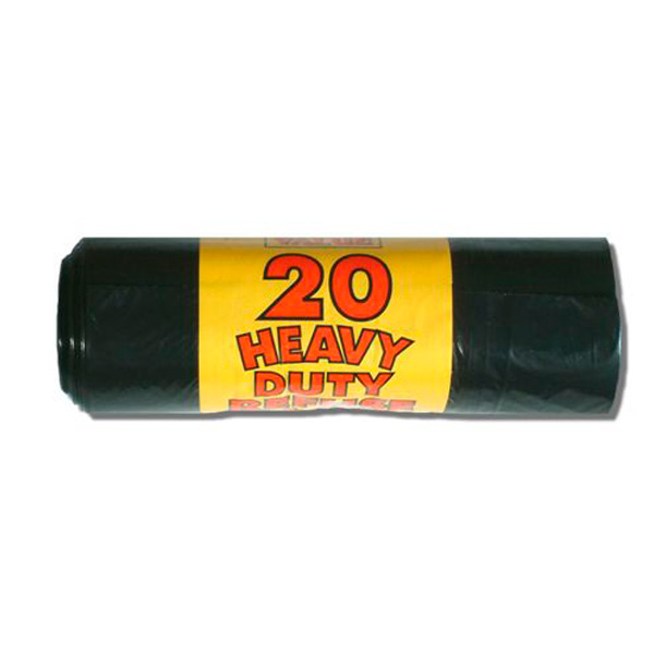 Heavy Duty Refuse Sacks, Black 147cm rim x 99cm length (20 Pack) Heavy Duty Refuse Sacks, Black 147cm rim x 99cm length (20 Pack)