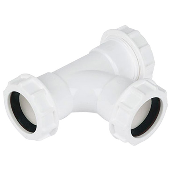 Waste Compression Fitting, Tee Connector 40mm-image-919418