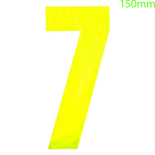 Yellow High Visibility Reflective Self Adhesive Vinyl Numeral, 150mm Number 7