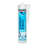 Bartoline Shower & Bath Sealant, White 310ml Cartridge