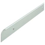 Worktop Trim End Cap, Universal Left or Right Profile, Matt Silver Finish 40mm x 630mm with 10mm Radius