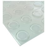 Buffers for Doors/ Drawers, Clear Flat 20mm Diameter (12 Pack)