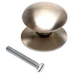 Victorian Style Door Knob, Satin Nickel Plated Solid Brass 38mm