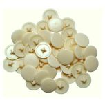 Pozi Screw Covers, 13mm Diameter x 2mm Deep, Beige (100 Pack)