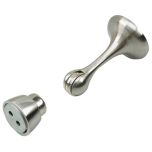 Magnetic Door Stop, Nickel, 75mm Long with 25mm Magnet