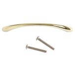 Bow Handle, Bright Brass 146mm Long with Fixings