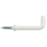 Dresser Hooks, White Plastic Coated 25mm (10 Pack)