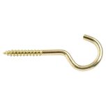 Screw Hooks, Brassed 55mm (10 Pack)