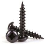 Pozi Round Head Woodscrews, Black Japanned 6 x 3/4 (100 Pack)