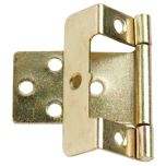 Cranked Flush Hinges, Brassed 50mm (2 Pack)