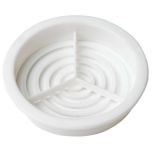 Louvred Soffit Vent Cover, White 70mm