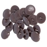 Pozi Screw Covers, 13mm Diameter x 2mm Deep, Brown (100 Pack)