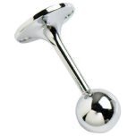 Towel Rail End Supports with Oval Backplate, Chromed 25mm (2 Pack)