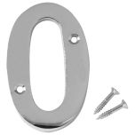 Chromed Brass Numeral, 50mm Number 0