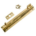 Cranked Door Bolt, Solid Brass 150mm