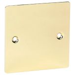 Electrical Blanking Plate, Single 1-Gang - Polished Brass
