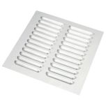 Louvered Vent Cover, Aluminium Surface Mounting, Overall Dimensions: 9.5" x 9.5"