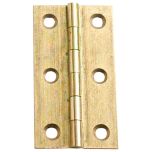 Butt Hinges, Solid Brass, 75 x 40mm (2 Pack)