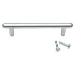 Pull Handle T Bar Style, Matt Nickel 125mm Long with Fixings