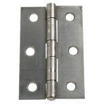 Butt Hinges, Self Coloured Steel, 50 x 35mm (2 Pack)