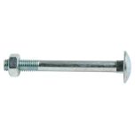 Carriage Bolts with Nuts, BZP M6 x 65mm (25 Pack)