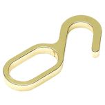 Wardrobe Oval Rail Hooks, Brassed (2 Pack)