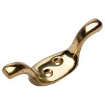 Cleat Hook, Solid Brass, 100mm (4")