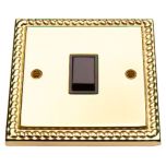 1-Gang 2-Way Light Switch, Georgian Polished Brass