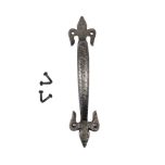 Fleur-de-Lys Style Pull Handle, Black Antique 177mm