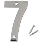 Chromed Brass Numeral, 75mm Number 7