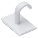 Self Adhesive Cup Hooks, White Plastic 20mm (10 Pack)