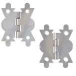 Butterfly Hinges with Screws, Bright Zinc Plated 50mm (2 Pack)