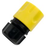 Snap-Fit Auto Shut-Off Hose Connector