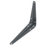 London Style Shelf Brackets, Grey 100mm x 75mm (2 Pack)