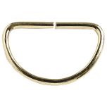 Curtain/ Webbing D Rings, Brassed 25mm (10 Pack)