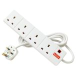 4-Gang Surge Protected Extension Cable, 13 amp, 2 Metre