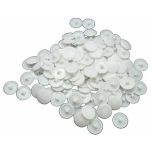 Pozi Screw Covers, 13mm Diameter x 2mm Deep, White (100 Pack)