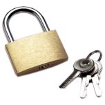 Keyed-Alike Padlocks with 3 Keys, Solid Brass 19mm (3 Pack)