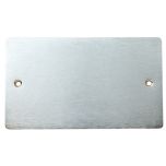 Electrical Blanking Plate, Double 2-Gang Stainless Steel