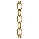 Brazed Oval Link Chain, Brass 2.3mm x 16mm x 2 Metres