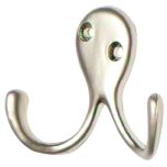 Twin Robe Hooks, Matt Nickel (5 Pack)