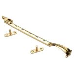Georgian Style Casement Stay, Solid Brass 200mm