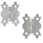 Butterfly Hinges with Screws, Bright Zinc Plated 38mm (2 Pack)