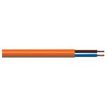 3182Y Orange 0.75mm² Round 2-Core Flexible Cable 10 Metre Coil