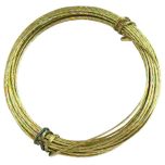 No. 2 Picture Hanging Wire, Brass 3 Metres x 1.1mm Thick, Break Weight 11 kg/ 24 lb (5 Pack)