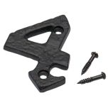 Black Antique Numeral, 75mm Number 4