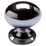 Oval Knob, Chromed 28mm
