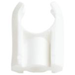 Pipe Clips, White Plastic 22mm (20 Pack)