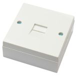 Telephone Slave Socket, Surface Fix, White uPVC